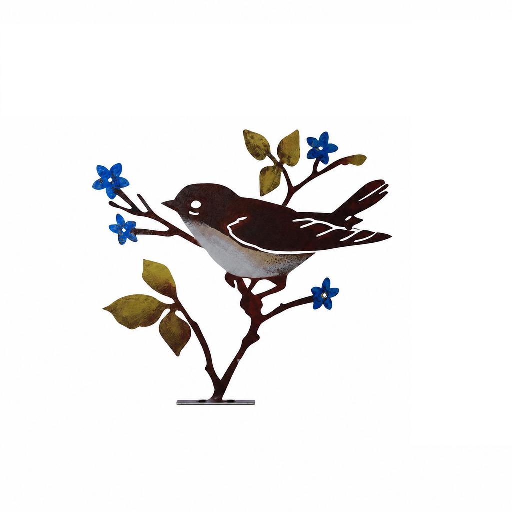 Metal Bird Garden Stake Outdoor Decorative Iron Art Animal Silhouette Sculpture Yard Lawn Ornament Creative Nature Inspired Design