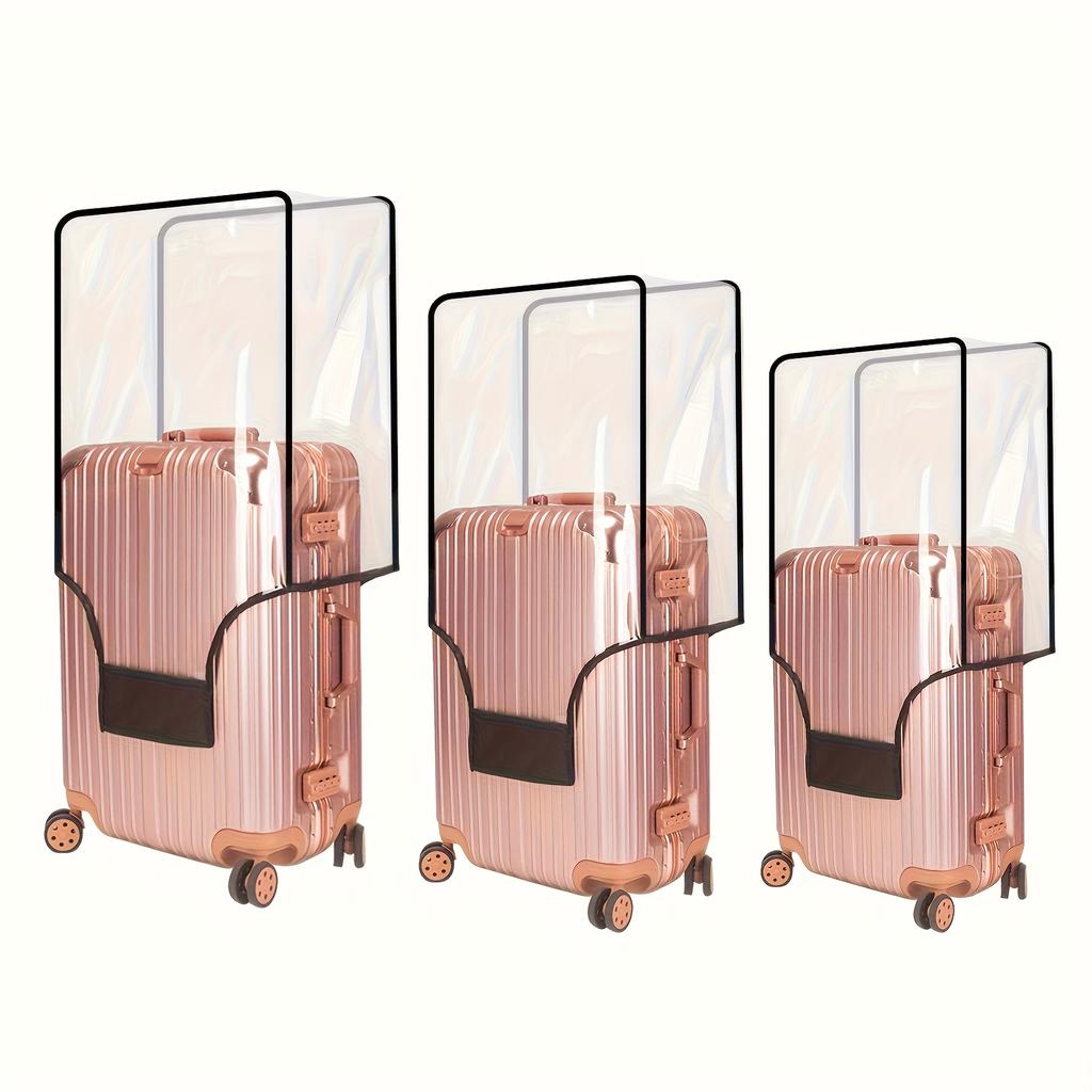 Transparent PVC Luggage Cover, Scratch-resistant And Durable. Suitable for Dust Protection Reinforced Edge Design