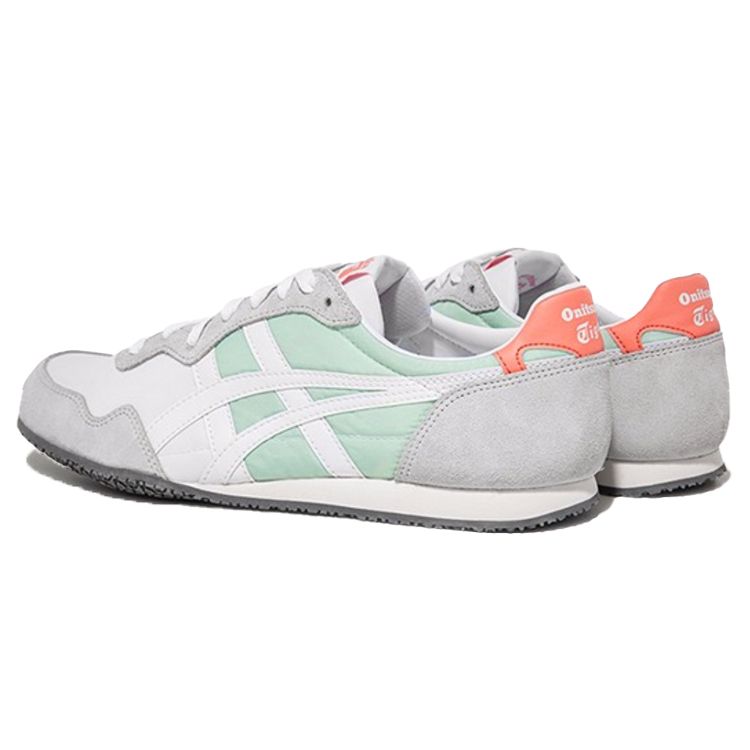 ONITSUKA TIGER Serrano Leather Sports Shock Absorbing Non-Slip Wear-Resistant Low-Top Casual Shoes Unisex Sneaker Gray Green Orange 1183A959-101