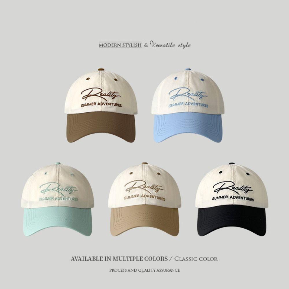 Embroidered Letter Baseball Hat Nylon Sun Hat Fashion Embroidery Baseball Cap Spring Summer
