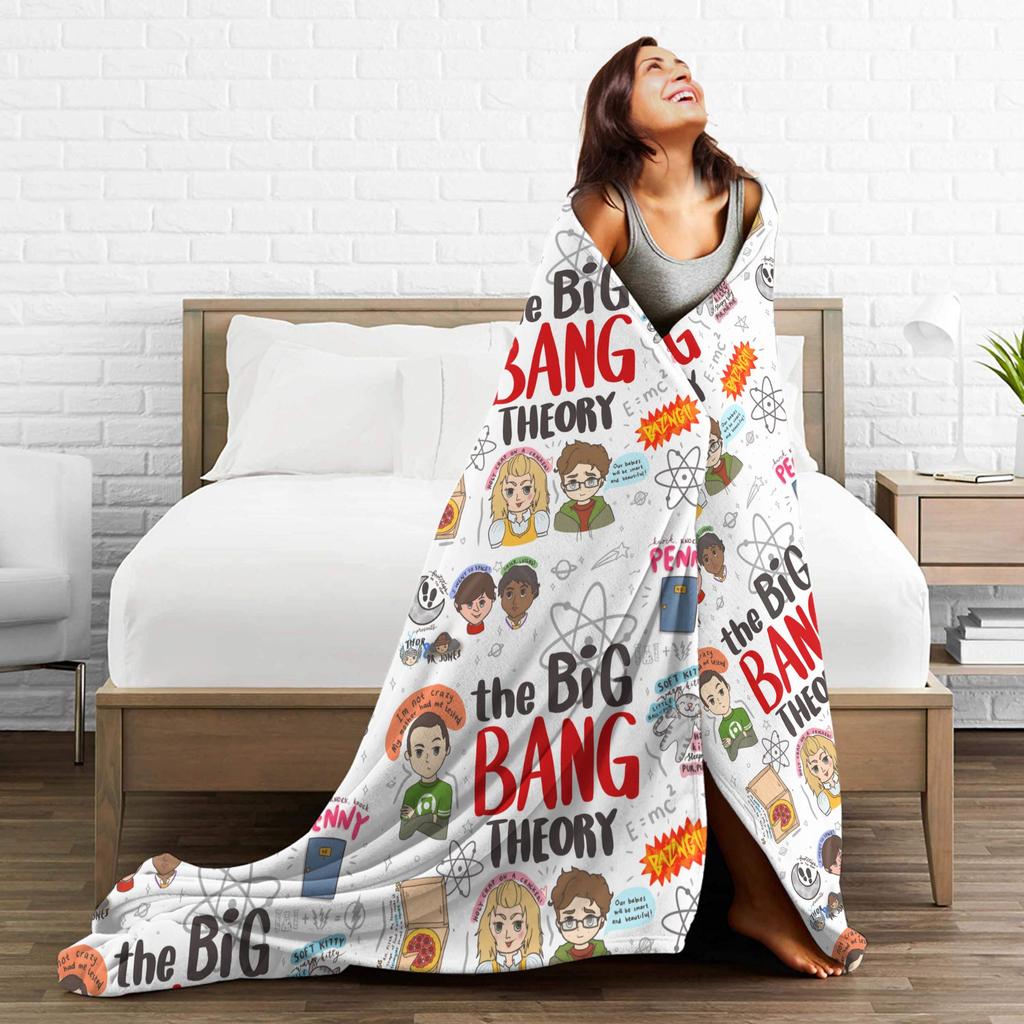 The Big Bangs Theory Sitcom Blankets Quality Warm  Throw Blanket Winter Airplane Travel Couch Chair Sofa Bed Fluffy Bedspread