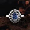 Elegant 925 sterling silver women's earrings natural blue kyanite Classic jewelry Gemstone Banquet and birthday gifts