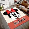 Custom Minnie Mat Personalized Name, Polyester Washable Indoor Entryway Rug, Gift for Christmas, Easter, Thanksgiving Day