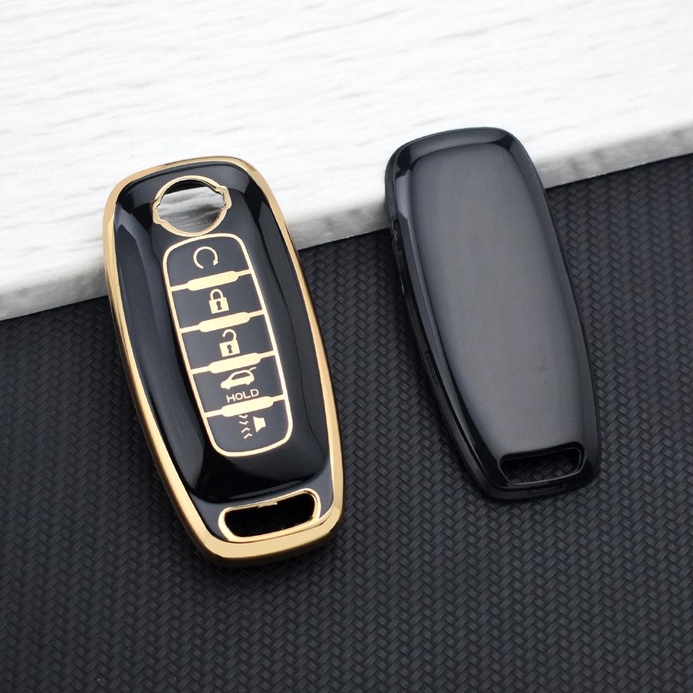 Tpu Key Fob Cover For Nissan Rogue Kicks Pathfinder Qashqai J12 Ariya Altima Premium 5 Buttons Soft Key Case Holder Accessories