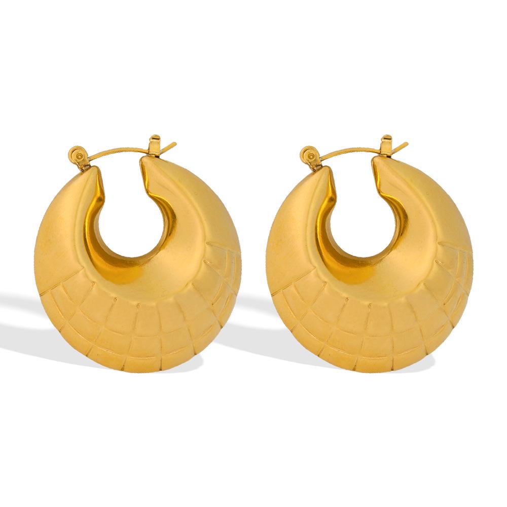 Personalized Trendy Light Luxury C-Shaped Titanium Steel Non-Fading Stud Earrings