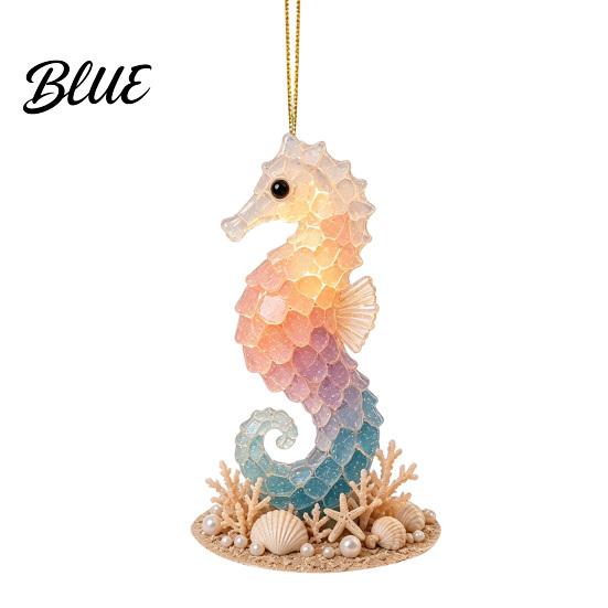 Elegant Tree Accessories Ocean Theme Christmas Ornaments 2D Flat Acrylic Hanging Decor with Sea Animal Xmas Party Favors Designs Holiday Decorations