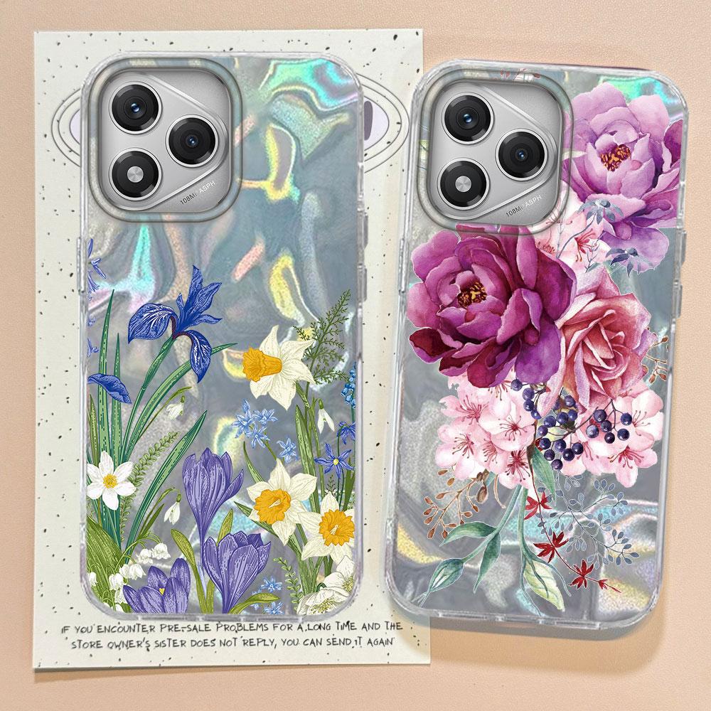 Summer Pink Rose Flowers Phone Case for Honor 400 200 Smart Pro Magic7 6 5 Lite X9a X9c X8b X8a X8c X7c Silicone TPU Shell Cover