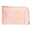 AGILITY Affa Smartphone Wallet with Cowhide Mini Wallet with Floral "Smart Wallet" L-shaped Zipper, Leather, Pattern, Women's