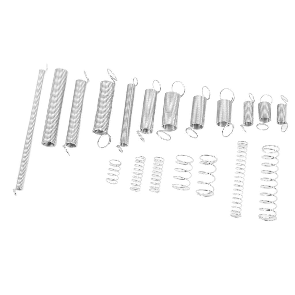 200 st Kompressions- och expansionsfjädrar Kit 20 stilar Förzinkat stål för Bilreparation DIY-projekt