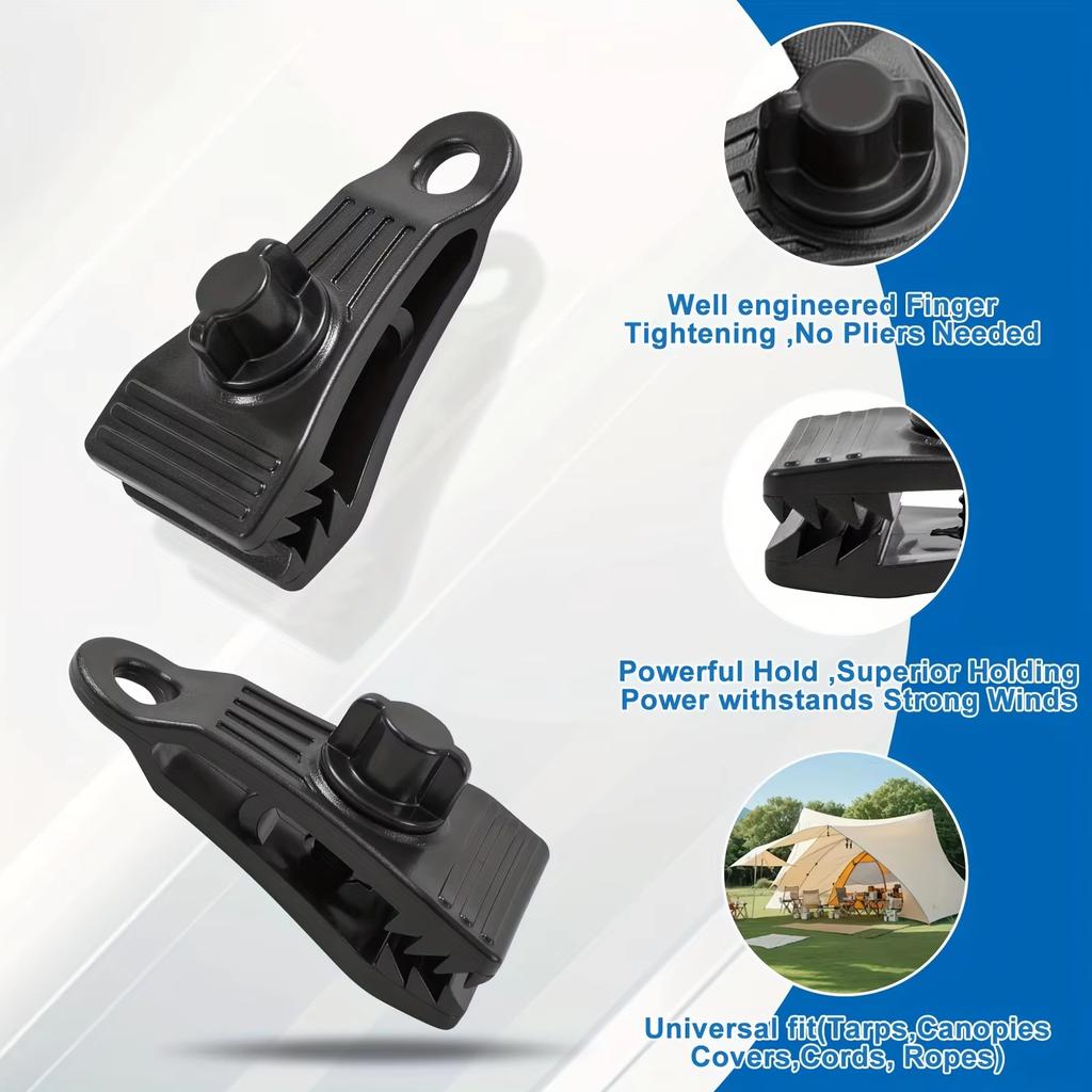 1/5/10pcs Outdoor Tent Clip Windproof Reinforced Clamps Pool Cover Tent Fasteners Holder Tarp Clips for Canopy Rainfly Fixing