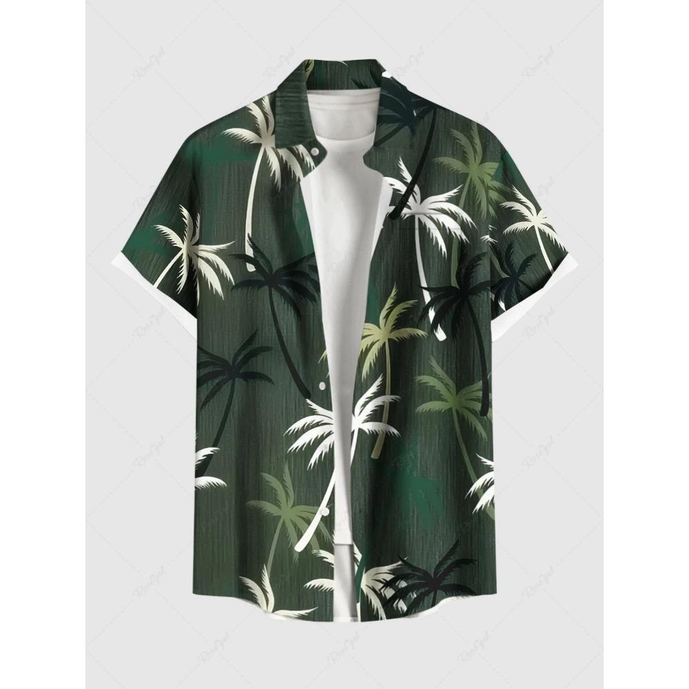 Fashion Men's Hawaiian Shirts 3D Printed Short Sleeved Button Down Lapel Shirt Oversized Tops 2025 Summer Casual Aloha Shirts