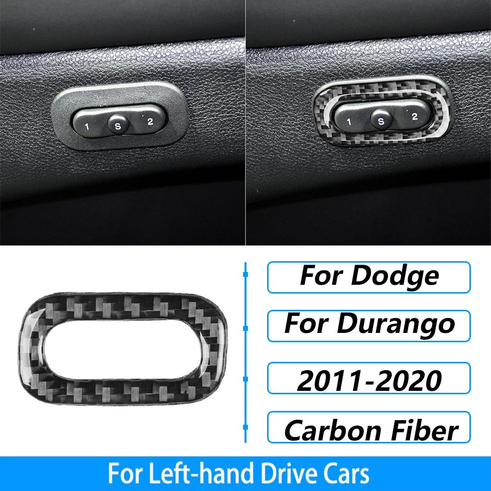 For Dodge Durango 2011-2020 Carbon Fiber Center Console Gear Shift Air Outlet AC CD Window Lift Trim Set Car Accessories Sticker