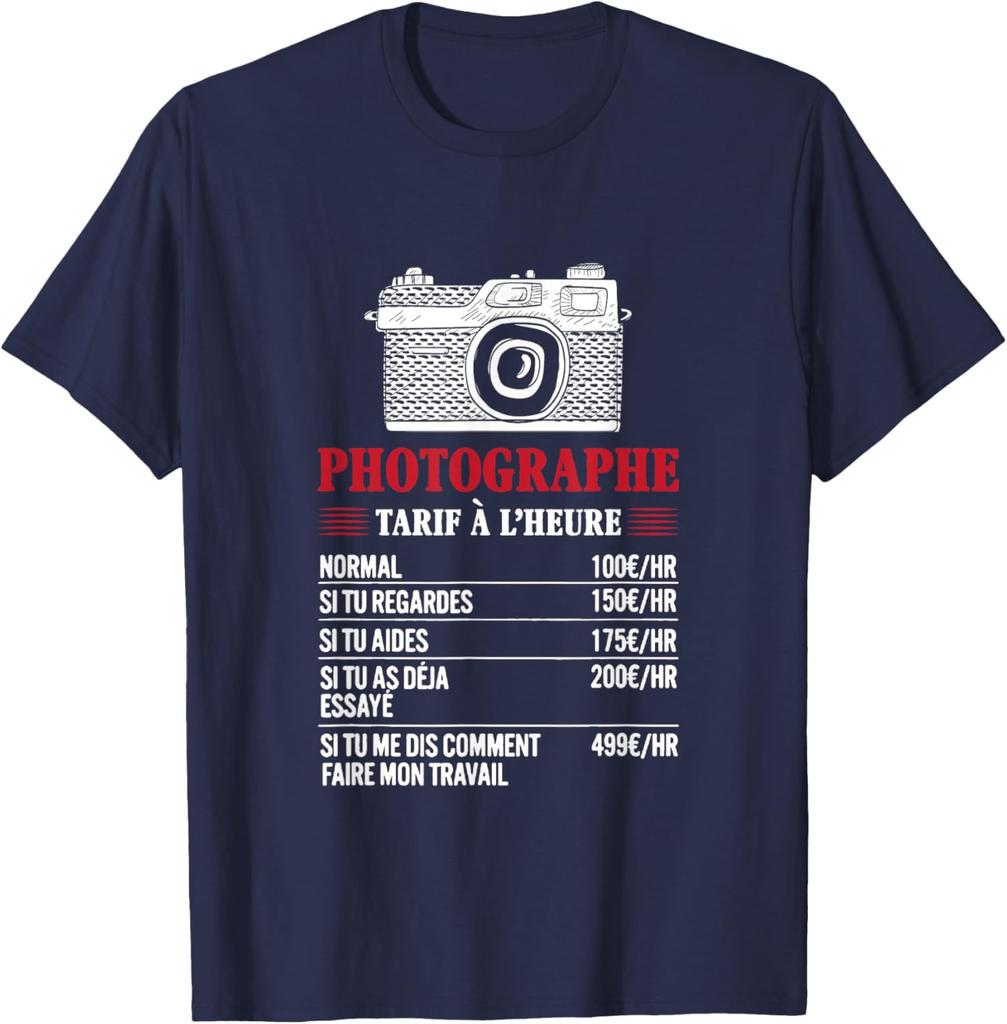 Photographer Price Camera Audiovisual T-Shirt 100% Cotton O-Neck Short Sleeve Summer Casual Mens T-shirt Size S-3XL