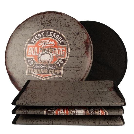 Puszysty podnóżek z organizerem do przechowywania – Wielofunkcyjne składane siedzisko Bull Dog z miejscem do przechowywania