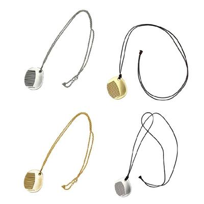 Trendy Metal Hair Comb Pendant Neckchain Long Sweater Chain Necklace Easy To Use Hair Styling Accessory for Ladies