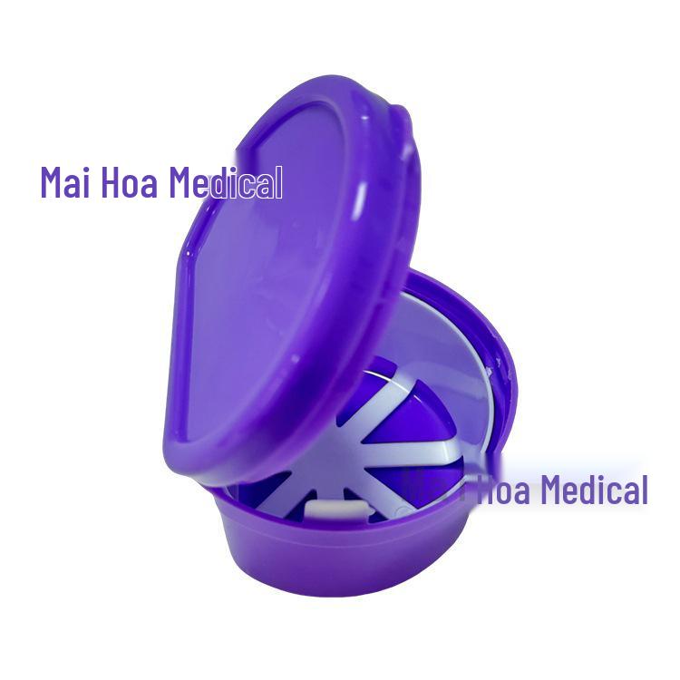 Elderly Denture & Retainer Cleaning Case with Cleaner - Portable Storage Box for Dentures & Invisible Retainers