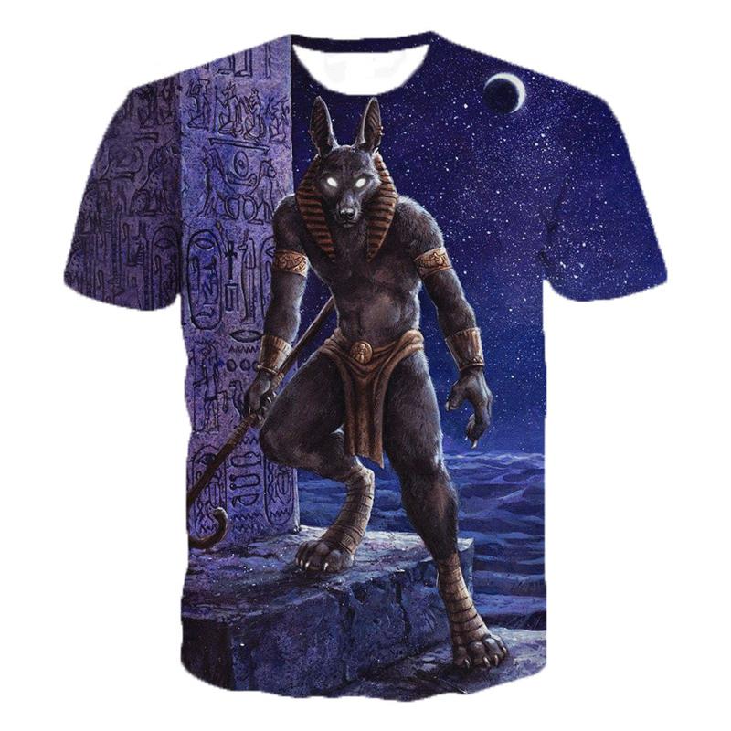 Anubis T-Shirt Ägyptischer Pharao 3D Print Street Männer Frauen Mode Harajuku Übergroßen T Hemd Alte Ägypten Tees Tops Kleidung