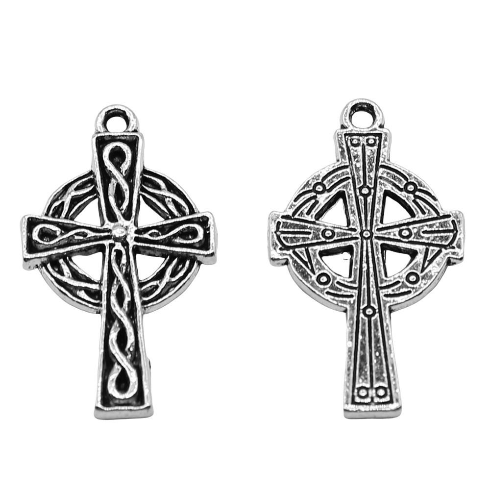 Hollow Cross Charms Multi Color Alloy Pendants For Gothic Christian Jewelry Accessories