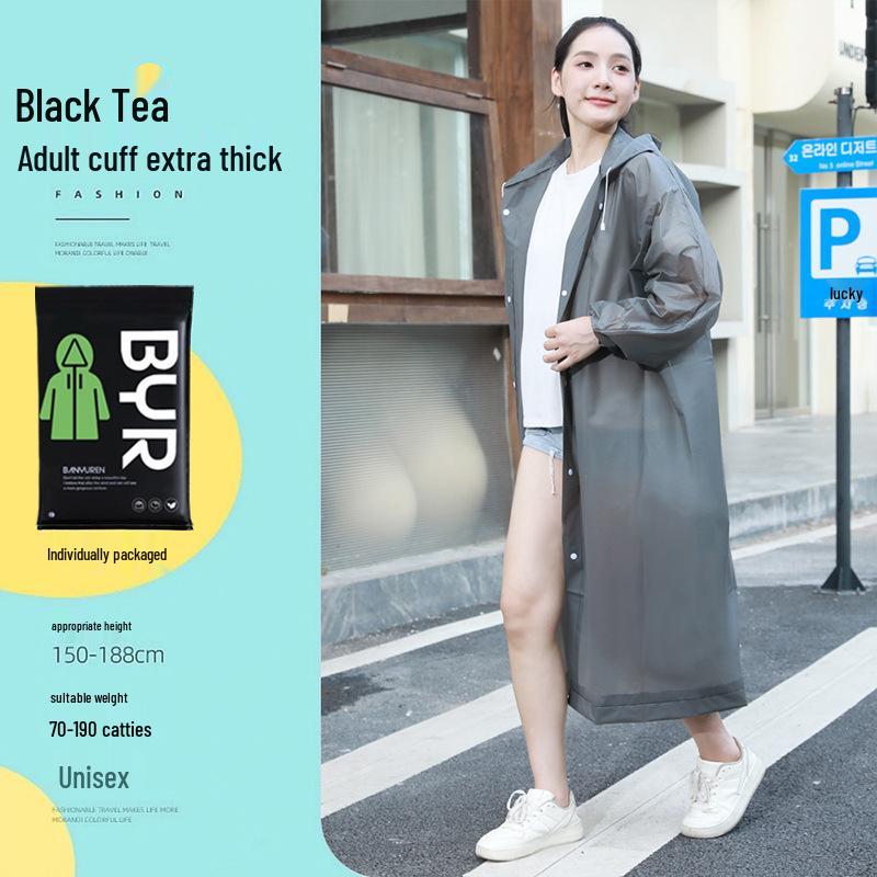 Reusable Full-Length Women's Raincoat for Outdoor Use