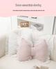 Simple Cute Bow Backrest Sofa Cushion - Comfortable, Breathable, Lace-Edged Support for Living Room or Bedside