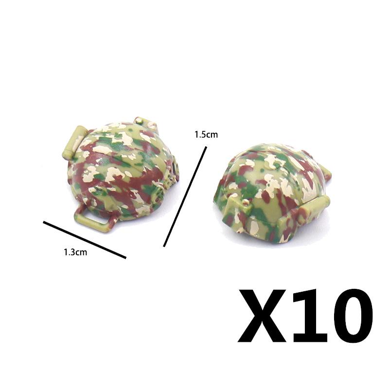 MOC Militärfigur Zubehör Bausteine Alpha SWAT Helm Weste Rucksack Knieschoner Nachtsichtgeräte Steine Spielzeug K017