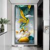 Modern Golden Rich Tree Canvas Painting Wall Art New Chinese Gold Deer Zen Stone Posters for Porch Wall Decoration Room Decor