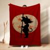 Goku'S Evolution Theme Anime Flannel Blanket Thick Warm Fleece Blanket For Bedroom Sofa Nap Home Party Decor New Year Gift