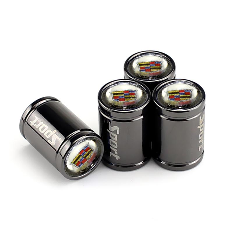 Alloy Tire Valve Cover Wheel Stem Caps for Cadillac Logo Escalade Tiburon Deville Seville XT5 XTS CTS BLS SLS DTS Accessories