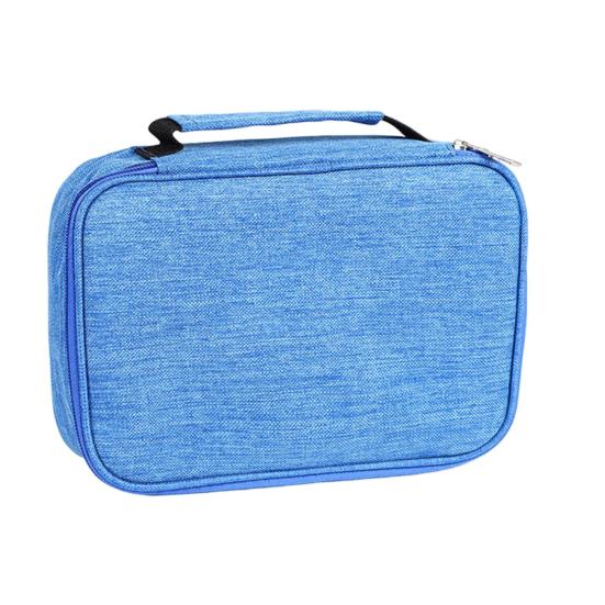 72-Slot Sketch Pencil Case 3-Layer Oxford Storage Pouch for Coloring Pens And Art Supplies Portable Stationery Organizer for Students Artists