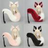 Wolf Foxes Tail Foxes Ears Headband Faux Furs Animal Tail Halloween Christmas Fancy Party Costume Gift for Women Men
