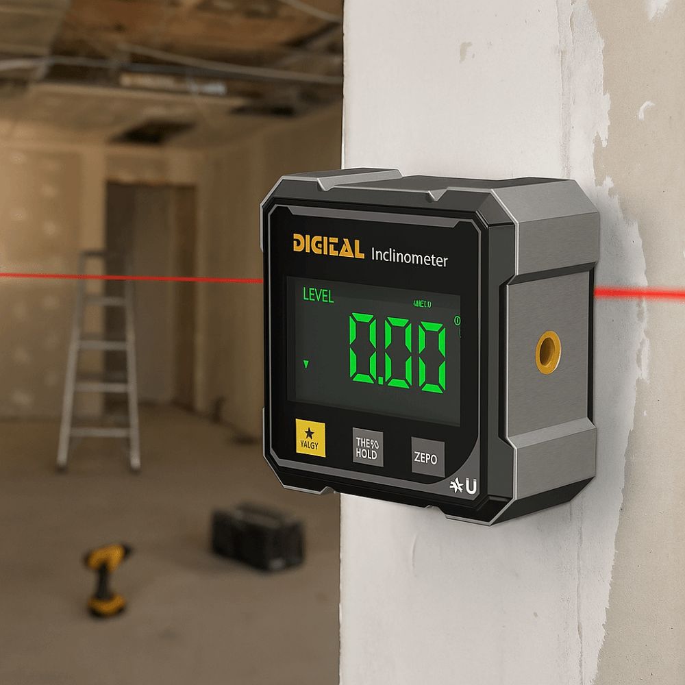 Digitalt display Vinkelmåler med fire sider Tiltvinkelboks Vinkelmåler Elektronisk vater Laser