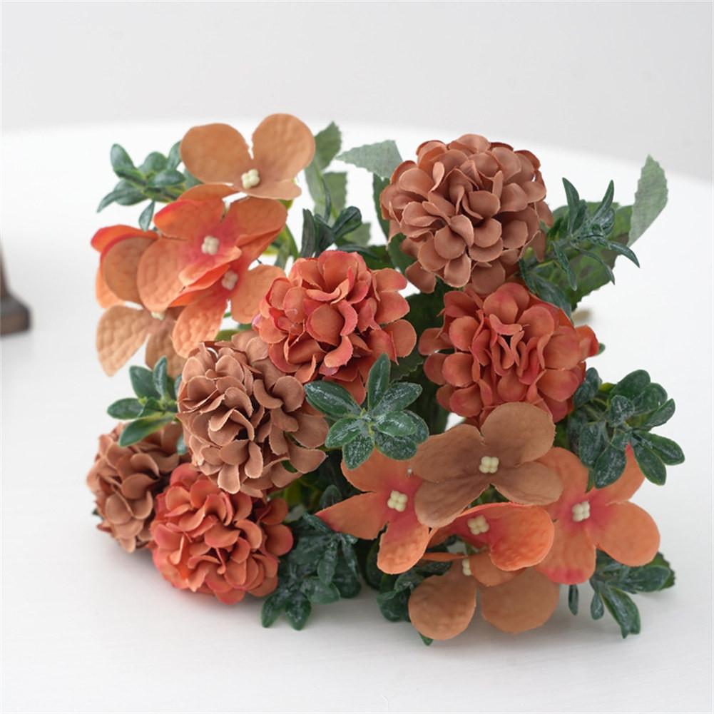 Long Lasting Silk Rose Artificial Flower Bunch for Cemetery Decoration