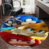 1PC Blue Hedgehog In Action Round Rug, Non-slip Chair Mat, Home Decor, Circle Carpet Perfect for Office, Bedroom, Living Room,Christmas gift