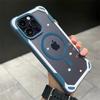 Rüstung Transparent Magnetische Drahtlose Aufladung Für Magsafe Fall für iPhone 14 11 12 13 15 Pro Max Stoßfest Hybrid Stoßstange Abdeckung