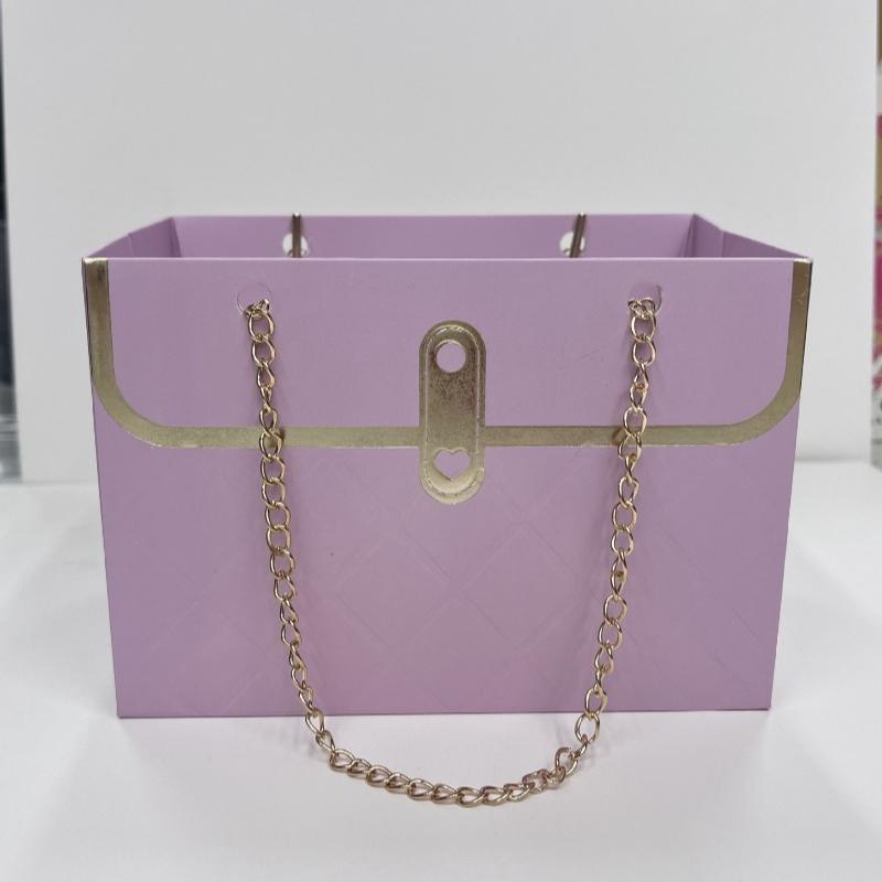 1-10PCSHandbag Valentine's Day Flower Packaging Bag Rectangular Gift Bag Creative Bouquet Sachet Boxes for Wedding GiftPackaging