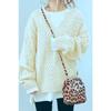 Suéter de Punto Casual de Color Sólido de Moda Tendencia Otoño Invierno para Mujer, Cuello en V, Básico, Jersey