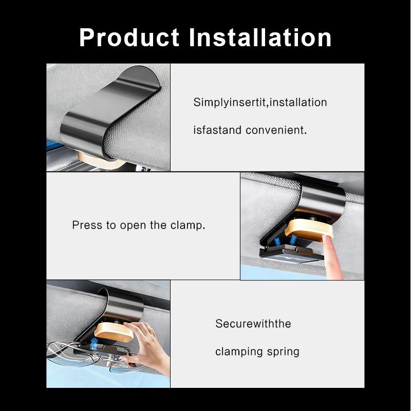 AAAYN1 Car Sun Visor Eyeglass Hanger Stainless Storage Holder Clip For Opel Insignia Corsa Zafira Mokka Grandland MOVANO Ampera