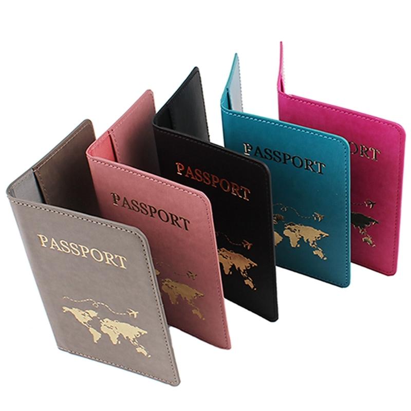 Passport Holder PU Leather Passport Cover Organisers Travel Wallet Case Organisers for Money Ticket Card Boarding Passes