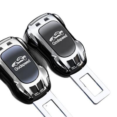 Seat Belt Extender Plug Stainless Steel Car Safety Belt Lock Buckle Universal Auto Accessories Black 2 Pack