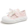 New summer canvas shoes for girls, breathable and comfortable athletic sneakers, stylish and casual white shoes