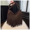 Frosted Retro Bag Women's Large-capacity New Autumn and Winter Shoulder Messenger Bag Fringed Commute