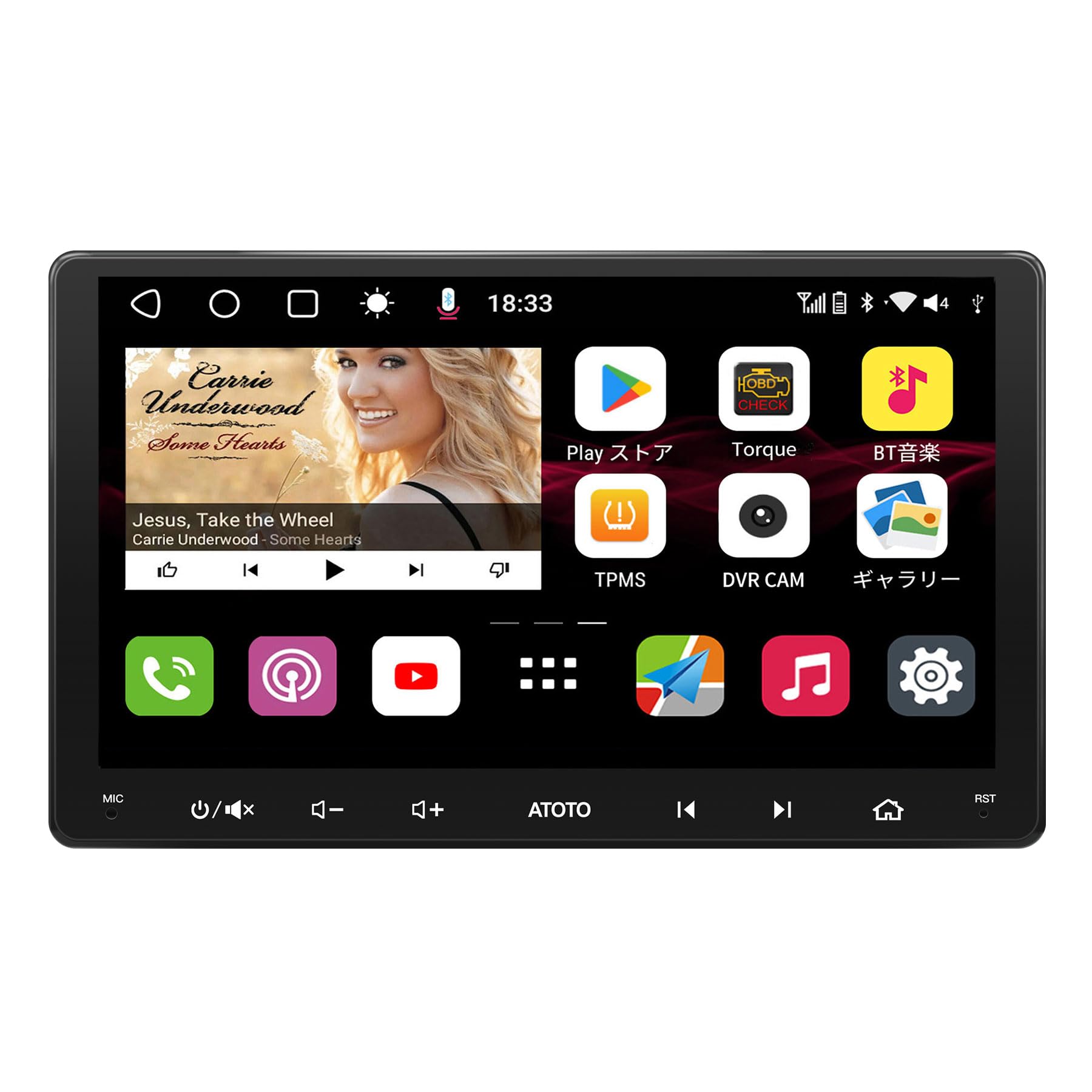 

ATOTO S8MS 2 DIN Android Car Audio Wireless Android Auto Wireless Display 4G Dual GPS HD S8G2094MS [9-inch QLED] Navigation, Receiver, & CarPlay,