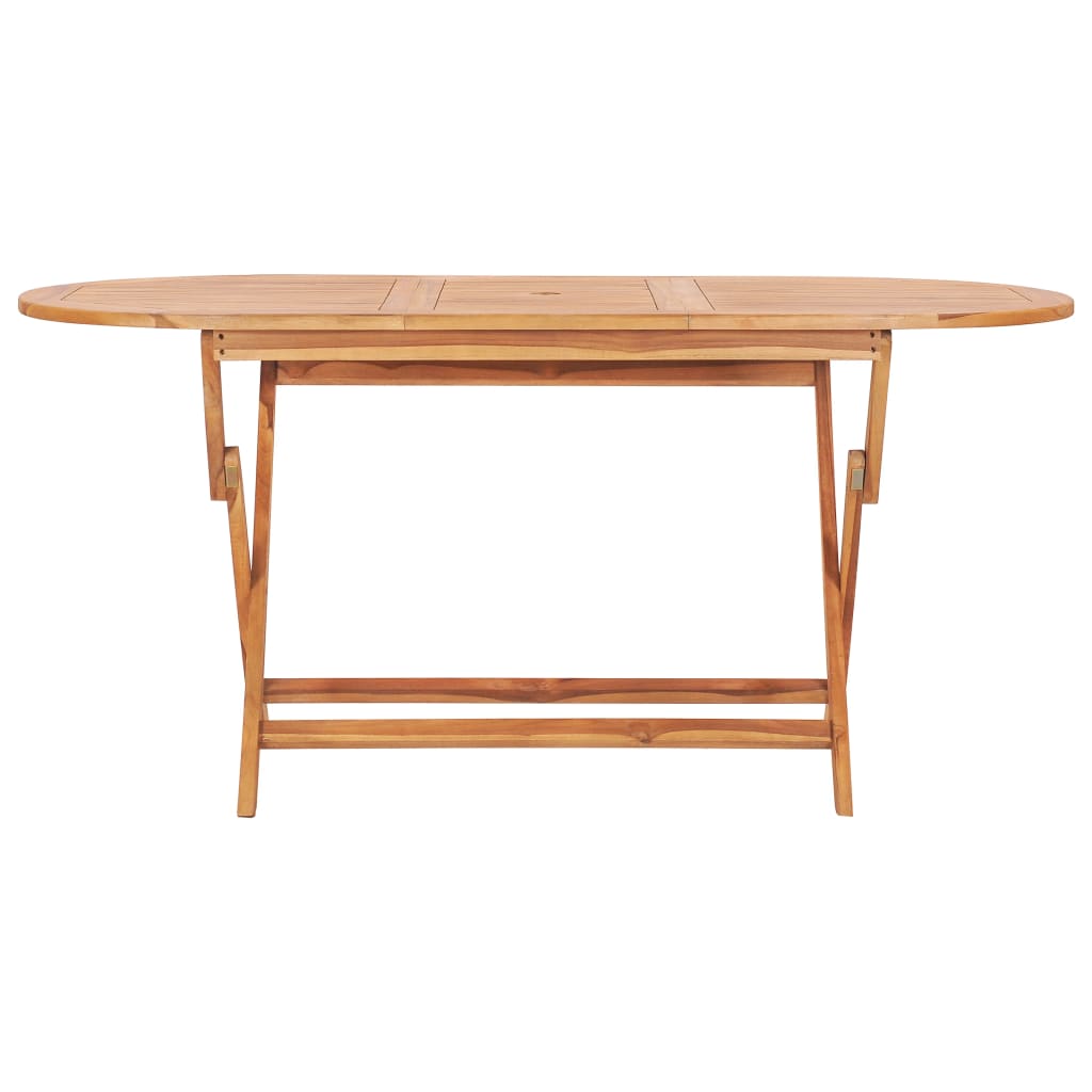 Folding Garden Table 160*80*75 cm Solid Teak Wood