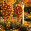 Künstliche Prunkwinden-Girlande, Falsche Herbst-Hängeblumen-Pflanzen, UV-beständige Thanksgiving-Ernte-Heimdekorationen für die Wand
