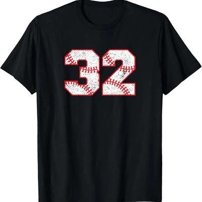 Baseball #32 for Player Number 32 T-Shirt