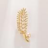 Bo Xin Yun Korean Zircon Wheat Ear Brooch with Freshwater Pearl