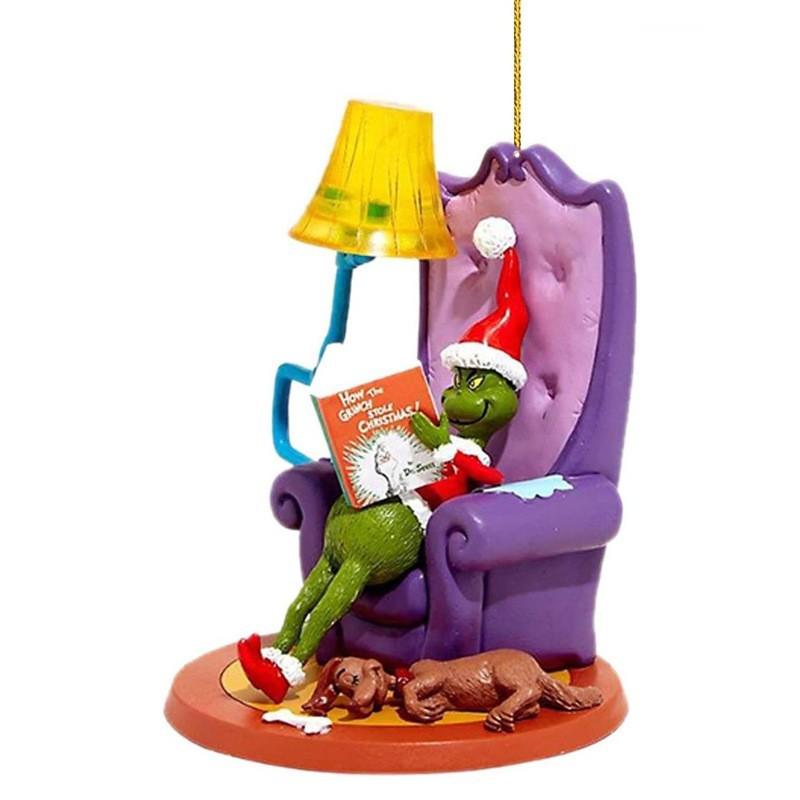 Articole de petrecereOrnament de Crăciun Pandantiv Păpușă Elf din Blană Verde Acrilic Decorațiune Festivă Agățată Pentru