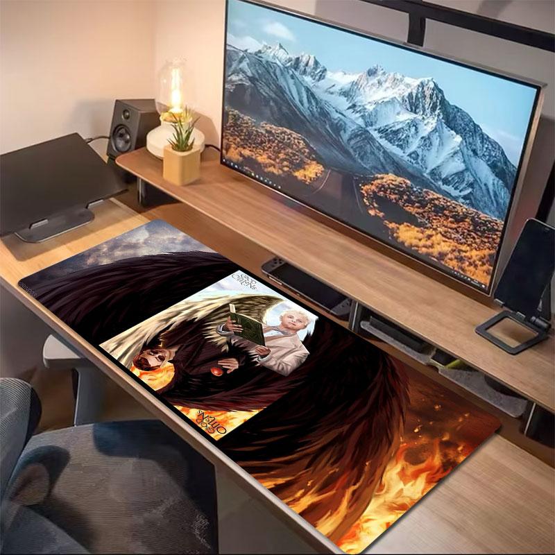 Angel Wings Book Large Size Mouse Pad Large Gaming Table Cushion Nonslip Laptop Tablet Big Mousepad Xxl Mat Mini Pc Playmat With Lock Edge