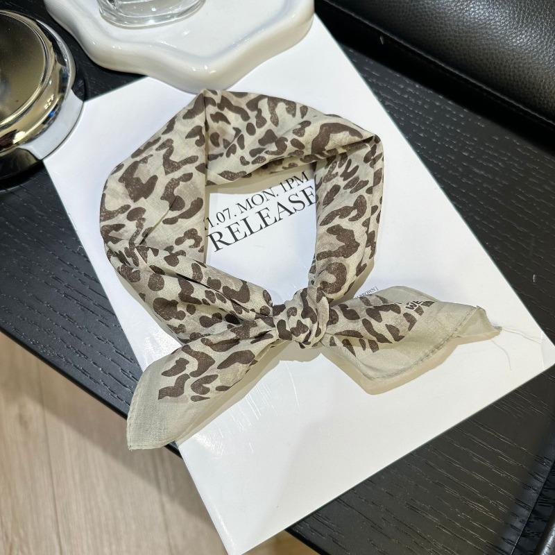 Spring and Autumn pure cotton 55cm small square scarf women's literary silk scarf versatile decorative scarf thin headscarf headband scarf