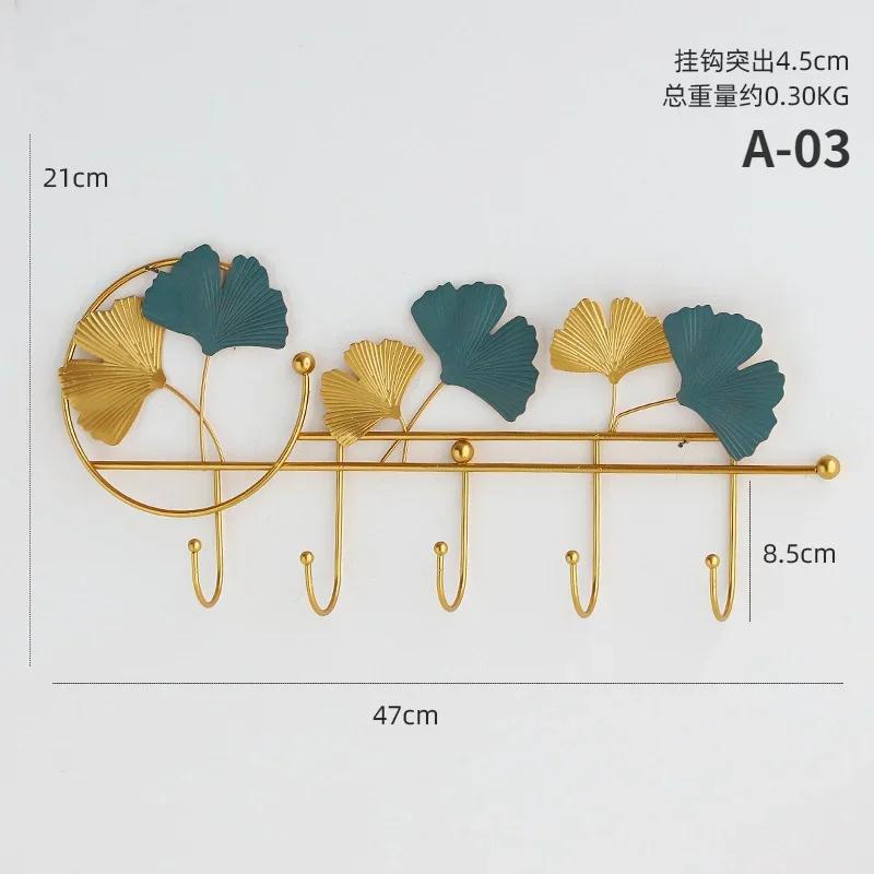 Modern Hook Up Nyckelhållare Väggkrokar för att hänga Löv Modell Badrumstillbehör Väggkrokar Dekorativ Minimalistisk Heminredning